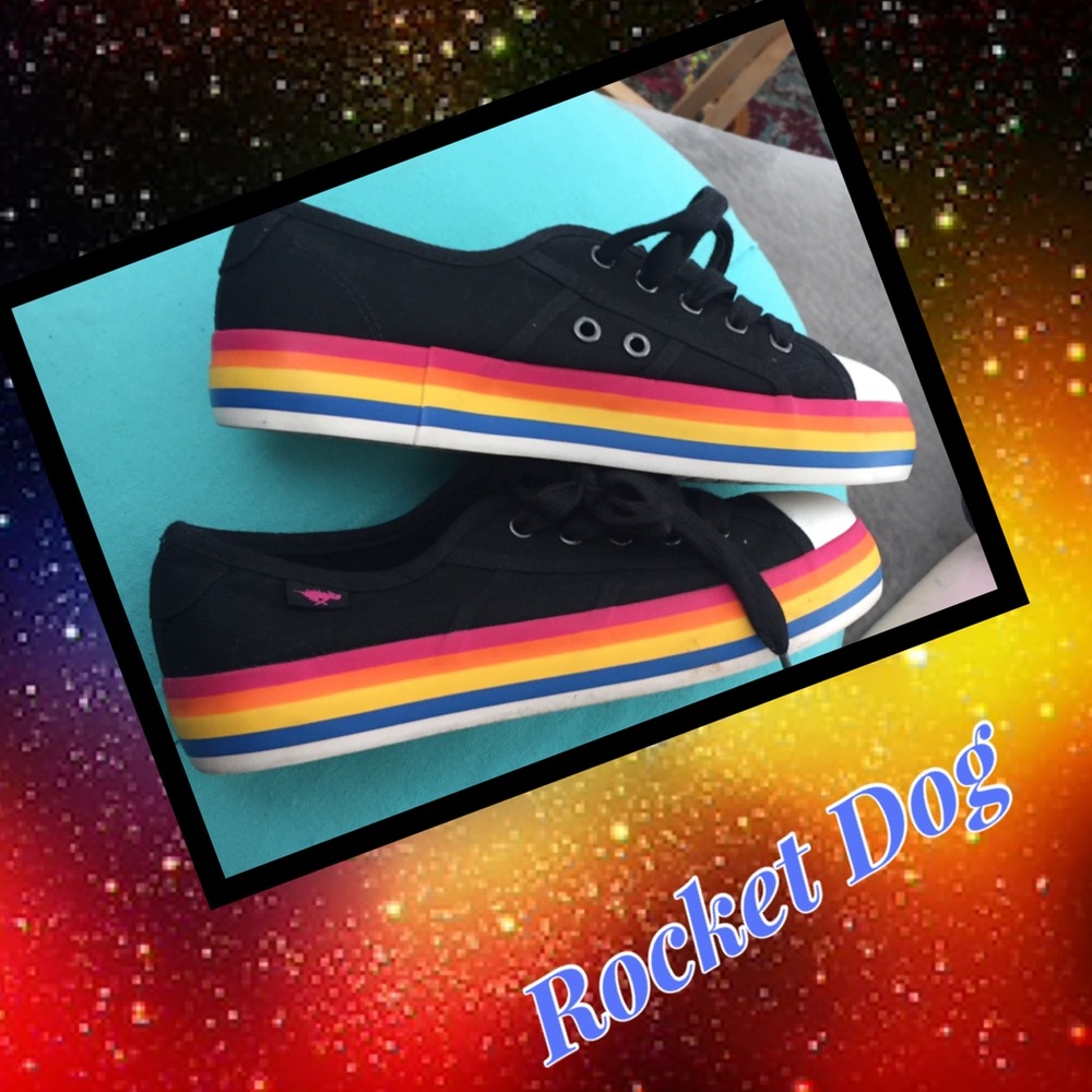 Rocket Dog rainbow platform size 8.5